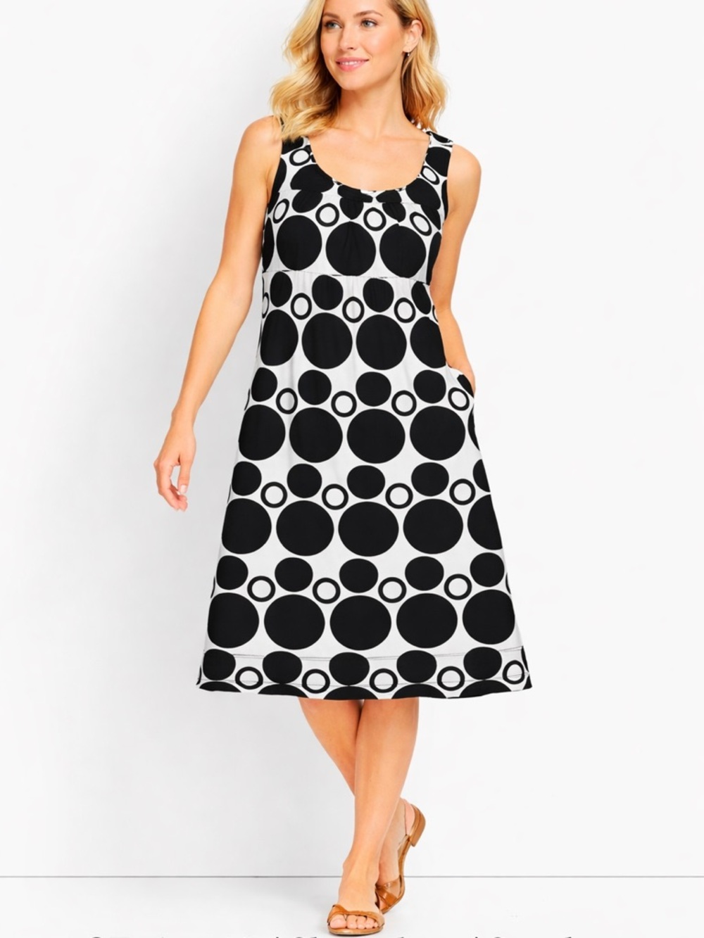 I.C.E. Black & White Polka Dot Sleeveless Y2K Dress Size 12